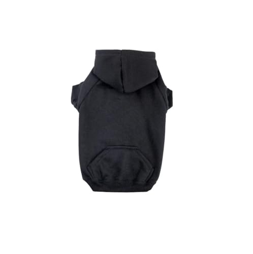 Zack & Zoey Basic Hoodie für Hunde, 40,6 cm, Größe M, Tiefschwarz von Zack & Zoey