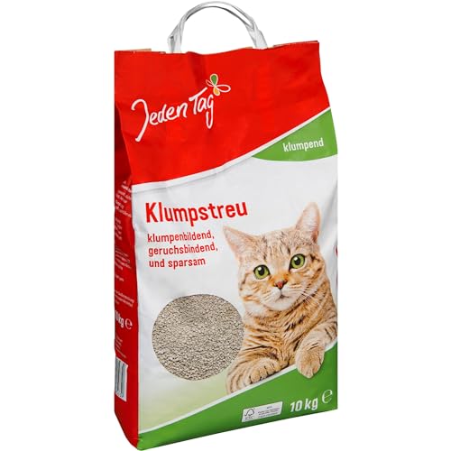 Jeden Tag Katzenstreu 10kg | Klumpend und Geruchsbindend & Hohe Saugkraft | für langanhaltende Frische und Sauberkeit | Hergestellt aus natürlicher Tonerde von Zama4Zingo