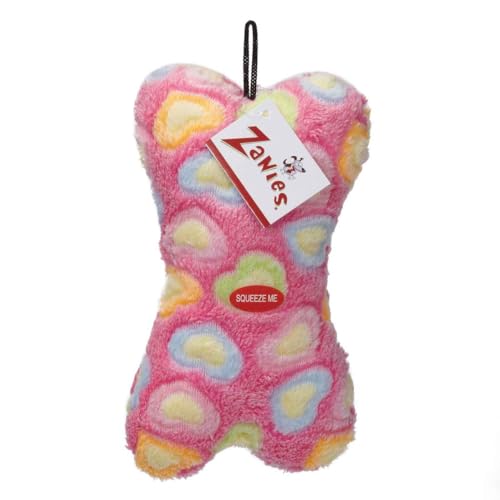 Zanies ZA Sweetheart Kuschelknochen, 19 cm, Rosa von Zanies