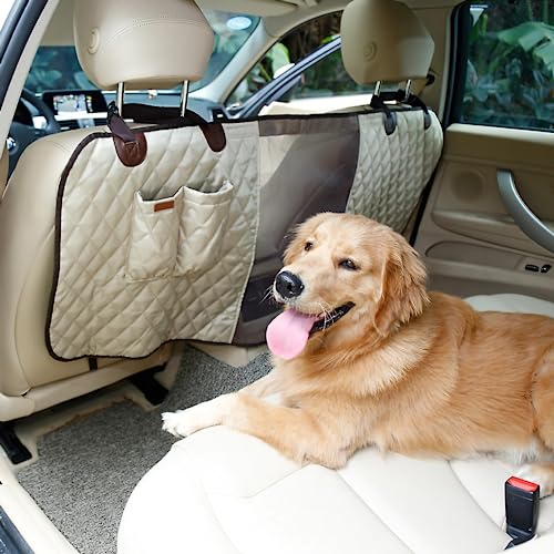 Zaruatu Strapazierfähige Hunde-Auto-Barriere mit Vollsicht-Mesh-Panel und verstellbaren Riemen, reinigen, perfekt für sichere und Bequeme Autofahrten in Autos, LKWs und von Zaruatu