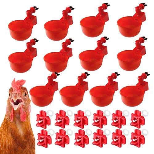 Hühnertränken Automatische Geflügeltränke, Automatische Hühnerbewässerungsbecher, Hühnerwasserbecher Wasserspender Für Hühner, Geeignet Für Küken Enten Geflügel-Wasserspender-Kit Geflügeltränke Set von Zasdvn