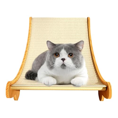 Zasdvn Katzenkratzbett, Ultimate Cat Scratcher Lounge Bett, Katzenkratzen Sisal Pad Bett, Kurve Kratzunterlage Reversible Karton Lounge Bett, Tragbares Katzenkratz-Loungebett von Zasdvn