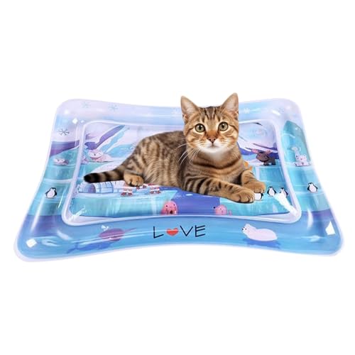 Zasdvn Sensorische Wasserspielmatte Für Katzen, Wasserspielmatte Für Katzen, Sensorische Wasser Spielmatte, Wassermatte Für Katze Und Hund, Verdickte Wassersensormatte Für Kinder, Baby Spielzeuge von Zasdvn