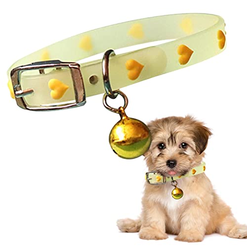 Fluoreszierendes Silikon-Haustierhalsband, Weiches Silikon Fluoreszierende Hundehalsbänder Leuchtende Katzenhalsbänder, Speziell entwickelt für kleine, mittelgroße Haustiere, Geschenke von Zceplem