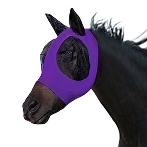 Pferde-Gesichtsbedeckung - Gesichtsschutz, Kopfschutzabdeckung | Elastische Augenmaske und Kopfschutz für Pferde für alle Jahreszeiten von Zceplem
