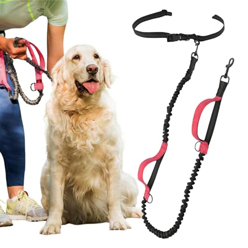Zceplem Laufseil für Hunde, freihändig, Gürtel, Laufseil für Hunde,Einziehbares Seil für Hunde | Freihändiges, reflektierendes Hundeseil, vielseitig verstellbares langes Seil, einfach am Hüftgurt von Zceplem