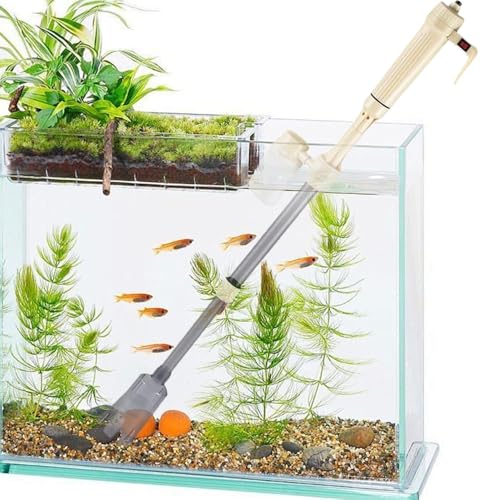 Zebbyee Elektrisch Mulmsauger Aquarium Bodenreiniger, Kies Reiniger Siphon Staubsauger, Automatische Aquarium Sauger, Fischbecken Wasserwechsel Pumpe für Aquarium Reinigung, Filtern von Zebbyee