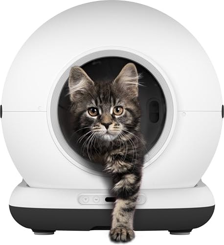 Automatische Katzentoilette - Selbstreinigende Katzentoilette - Inklusive App - Mit Katzenstreu Matte und 3 Rollen Auffangbeutel - 82L XXL- Zedar K1200 von Zedar