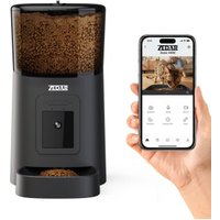 Zedar Futterautomat Katze mit kamera - Edelstahl napf - 6 Liter - mit APP Steuerung - Automatischer Futterspender für Trockenfutter - Design für Katzen & Hunde - A900 Zedar Futterautomat Katze mit kamera - Edelstahl napf - 6 Liter - mit APP Steuerung - Automatischer Futterspender für Trockenfutter - Design für Katzen & Hunde - A900 von Zedar