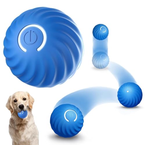 Interaktives Hunde Ball Spielzeug,Selbstrollender Ball für Hunde,Automatisch Rollender Langlebiger Hundeball,Interaktives Hundespielzeug Ball,Strapazierfähiger Automatisch Rollender Ball von ZeiLaBang Kakadi