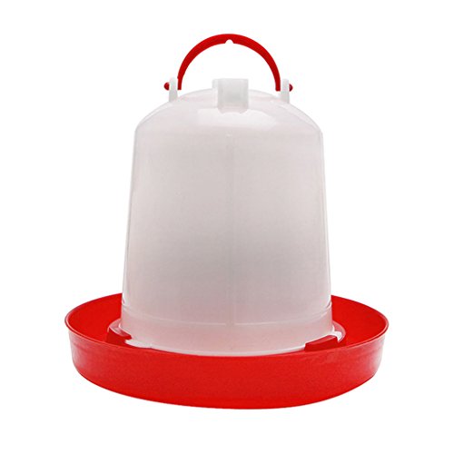 Chicken Feeder Waterer Baby Chick Drinker Feeder With Carrying Handle Capacity 2.5L Chicken Water Feeder Pet Supplies Poultry Drinking Nipples Poultry Drinking Cups Waterers For Bird Cages Bird Water von Zeizafa