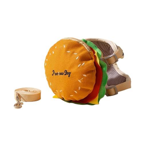 Zemusinet Verstellbare Hamburgertasche für kleine Hunde, große Tragetasche, verstellbare Weste, Leine von Zemusinet