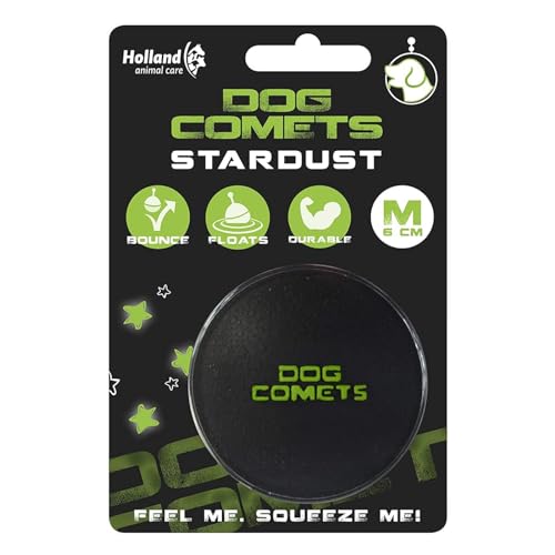 Dog Comets Ball Stardust Ø6 cm - Hundespielzeug Ball - Hundeball Naturkautschuk - Ball Hund - Schwarz/Grün - 1 stück von Dog Comets