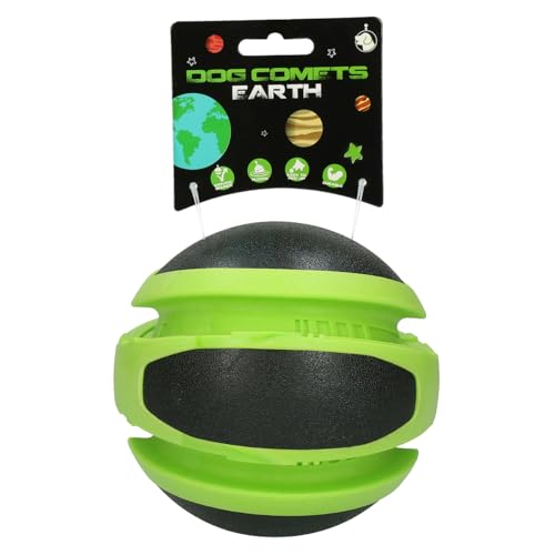 Dog Comets Earth - Ø14 cm - Hundespielzeug Ball - Hundeball - Ball Hund - Hüpfend - TPR-Gummi - Grün von Dog Comets