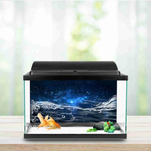 ZenithAur Aquarium-Hintergrund mit PVC-Klebestern-Poster, Tank-Sternenhimmel-Aufkleber, Hintergrunddekoration, Wandpapier (122 * 46cm) von ZenithAur