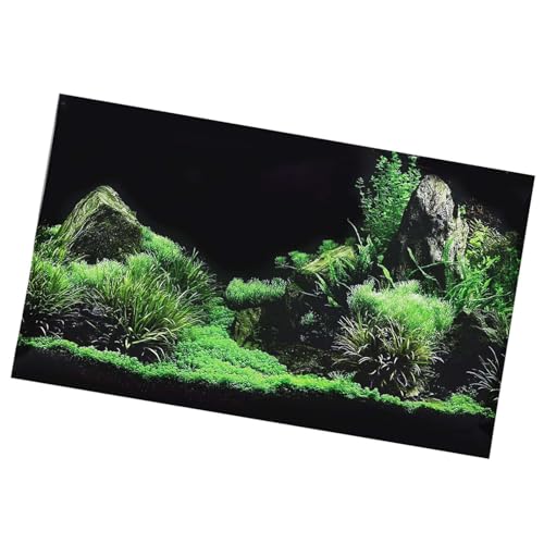 ZenithAur Aquarium-Poster, Aquarium-Hintergrundposter mit Meeresboden-Wasserszene, dekorativer PVC-Malaufkleber, ideal für die Tankdekoration (61 * 40cm) von ZenithAur