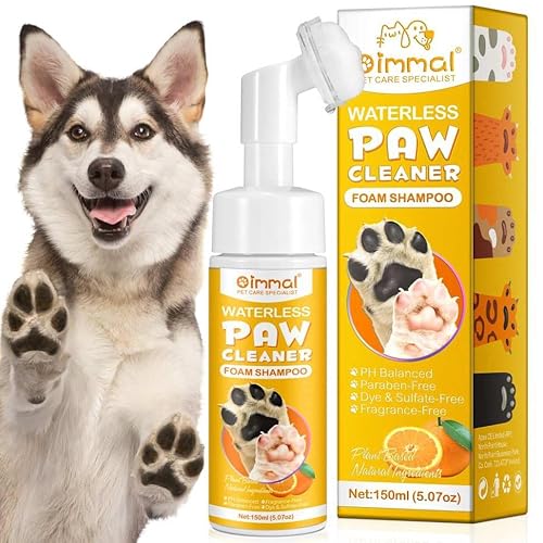 Clean Paws – Schaumreiniger, Pfoten- und Fußreiniger, sanft und pH-ausgewogen, für eine gründliche Reinigung, sicher für alle Hunde und Katzen, tragbare Flasche mit Silikonborstenbürste von Zenpaws