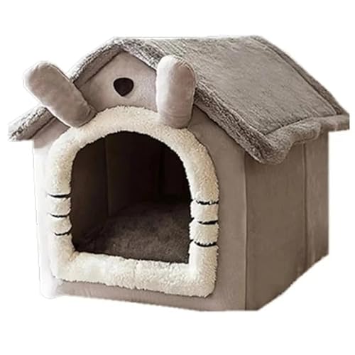 Katzenhaus, Hundehaus, Innenhütte für Hunde, Bett in der Höhle für Hunde und Katzen, Innenhütte für Hunde (Grau, L: 45 x 45 x 40 cm (<4 kg)) von Zentaurus