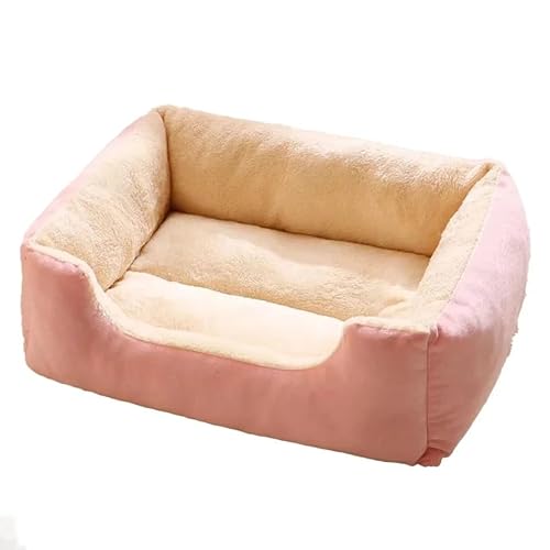 Zentaurus Großes Hundebett, Hundebett für mittelgroße und große Hunde, Matratze für große Hunde, waschbar (Rosa, L: 60 x 45 cm) von Zentaurus