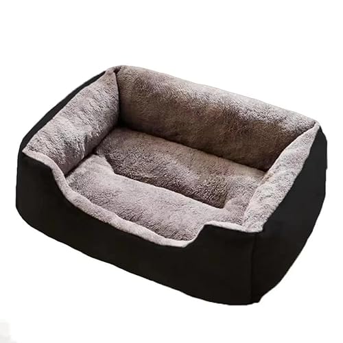 Zentaurus Großes Hundebett, Hundebett für mittelgroße und große Hunde, Matratze für große Hunde, waschbar (Schwarz, L: 60 x 45 cm) von Zentaurus