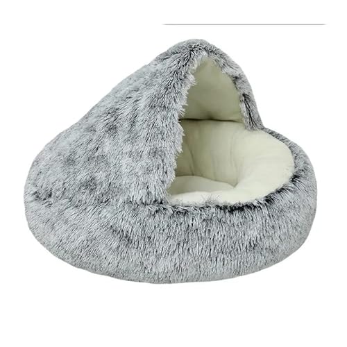 Zentaurus Hundebett, mittelgroße Hunde, Katzenbett, Anti-Stress-Bett, Plüsch, Hundebett (Grau, L: 60 (<10 kg)) von Zentaurus