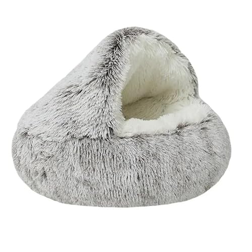 Zentaurus Hundebett, mittelgroße Hunde, Katzenbett, Anti-Stress-Bett, Plüsch, Hundebett (Hellbraun, M: 50 cm (<4 kg)) von Zentaurus