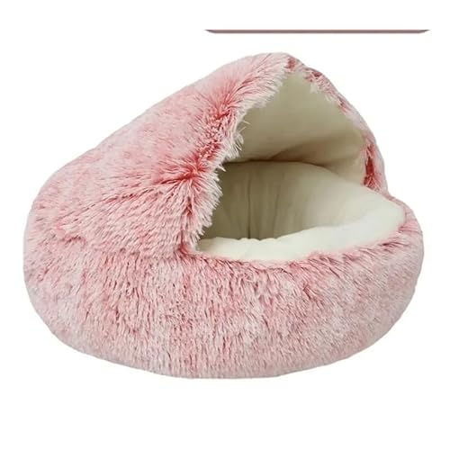 Zentaurus Hundebett, mittelgroße Hunde, Katzenbett, Anti-Stress-Bett, Plüsch, Hundebett (Rosa, L: 60 (<10 kg)) von Zentaurus