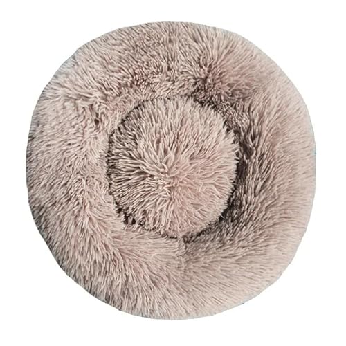 Zentaurus Hundebett, rundes Hundebett, Bett für Hunde und Katzen, aus weichem und flauschigem Plüsch (Gray Coffee, 40 cm) von Zentaurus