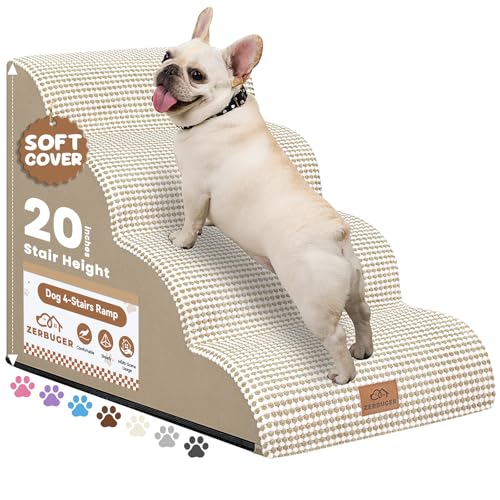 Zerbuger Hundetreppe für kleine Hunde, gebogene Haustiertreppe für alte/verletzte Hunde, Katzen, Kletterbett, Stuhl oder Couch, Premium-Schaumstoff, rutschfeste Rampe für Haustiere im Innenbereich Zerbuger Hundetreppe für kleine Hunde, gebogene Haustiertreppe für alte/verletzte Hunde, Katzen, Kletterbett, Stuhl oder Couch, Premium-Schaumstoff, rutschfeste Rampe für Haustiere im Innenbereich von Zerbuger