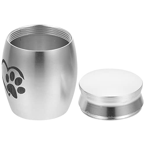 Zerodeko Kleine Einäscherung Haustierurne für Hunde Asche Haustierurne für Hunde Asche Kleine Mini- Haustierpfoten Keepsake Urne Edelstahl- Denkmal- Memorial- Andenken für Hunde Katzen von Zerodeko