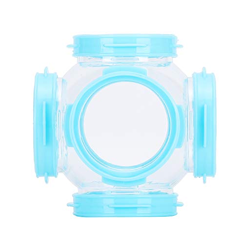 2 Stück Hamster Tunnel Tube, Adventure External Pipe Set Transparenter Hamster DIY Pipeline Tunnel Fittings Tube Übungskäfig Trainingslinie Zubehör für Hamster Kleintier(Blue) von Zerodis