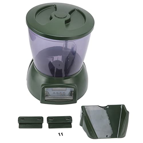 Zerodis 3.8L Pond Fish Feeder Automatischer Fish Feeder LCD-Bildschirmanzeige Batteriebetriebener Auto Pond Fish Food Dispenser für Aquarium Aquarium von Zerodis