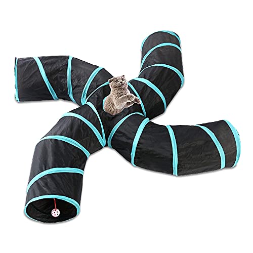 Zerodis 4 -Wege -Katzentunnel, Interaktives Katzenrohr mit Krachpapier und Plüschkugel für Spaß, Bewegung und Versteck, Polyester Spieltunnel für Kätzchen, Welpen und Kaninchen, Ideal für Innenräume Zerodis 4 -Wege -Katzentunnel, Interaktives Katzenrohr mit Krachpapier und Plüschkugel für Spaß, Bewegung und Versteck, Polyester Spieltunnel für Kätzchen, Welpen und Kaninchen, Ideal für Innenräume von Zerodis