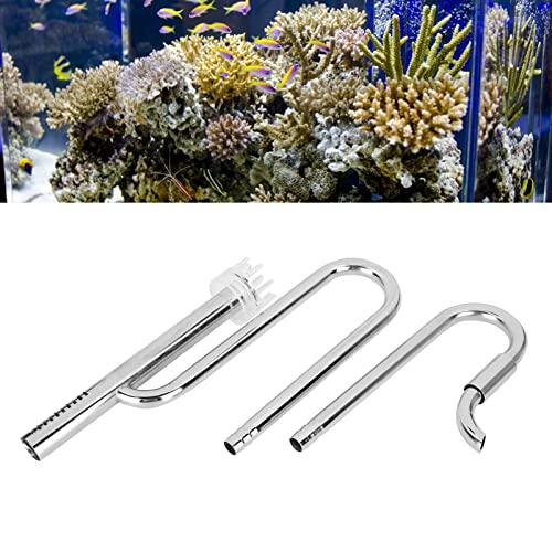 Aquarium Metall Lily Fish ANK Edelstahl Zufluss Abfluss Rohr Set Rohrskimmer Aquarium Zufluss und Abfluss Rohr Set Aquarium Planted Tank Pipe von Zerodis