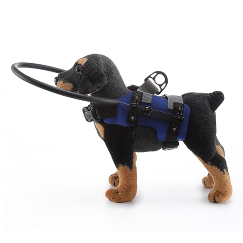 Blindenhundegeschirr-Führungsgerät, Blindenhundegeschirr, Haustierhalsband für Blinde und Sehbehinderte Hunde, Hilft Blinden Hunden, Kollisionen zu Vermeiden und Vertrauen (Blue) von Zerodis