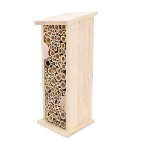 Handgefertigtes Hängendes Bienenhaus aus Holz für die Gartendekoration Im Freien, Hochwertiges Massivholzmaterial, Einfache Installation, Einzigartiges Dekor, Förderung des von Zerodis