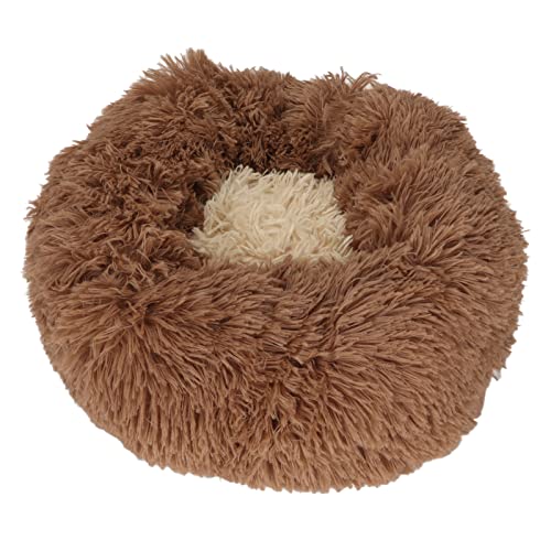 Hundebetten Round Donut Cat BKeep Warm Atmungsaktives Donut-Hundebett Selbstwärmendes Flauschiges Plüsch Flauschiges Haustier BRound Dog Bfor Sleep Rest Cat Zelt Bed for von Zerodis