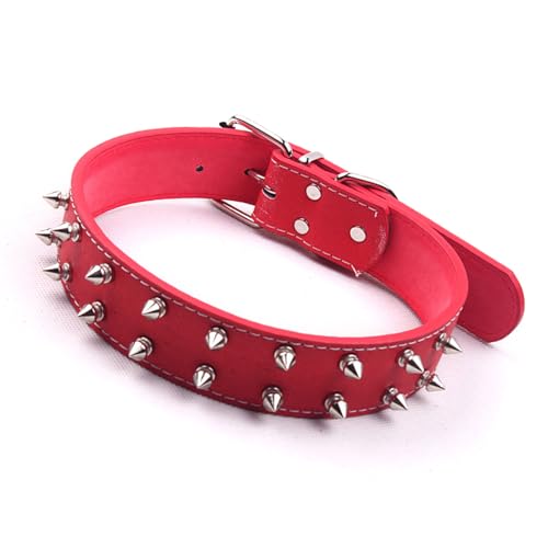 Hundehalsband Im Punk-Stil mit Spikes Hundehalsband Im Punk-Stil Hundehalsband Im Punk-Stil mit Spikes und Spikes PU-Leder, Verstellbares Hundehalsband mit Nieten und Nieten, von Zerodis