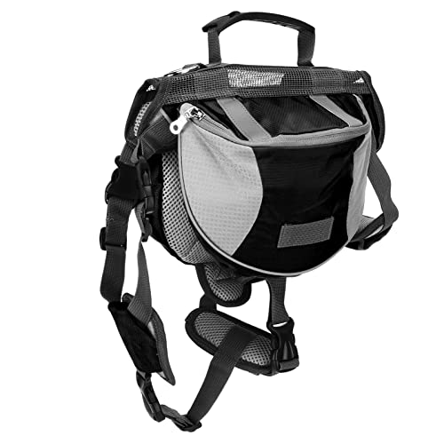 Zerodis Hunderucksack, Hundesatteltasche für Hunde Zum Tragen, Satteltasche, Verstellbarer Hundereiserucksack mit Seitentaschen, Service-Hundeversorgungsrucksack, Satteltasche für (L) von Zerodis