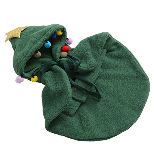 Zerodis Katzen-Weihnachtsumhang, Vermeidung von Haarausfall, Verhindert Sonnenbrand, Polyester-Haustier-Winterkleidung für Kleine, Mittelgroße Haustiere für den Innenbereich (M) von Zerodis