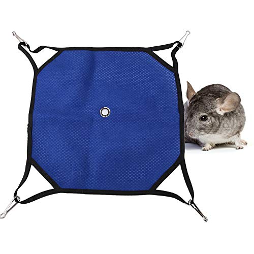 Pet Mesh Hängematte, Atmungsaktive Hamster Hängende Hängematte Bett Kleine Tier Käfig Hängematte Für Frettchen Katze Ratte Chinchilla Hamster Cavy Degu Gerbil Kaninchen(L(34 * 34cm)) von Zerodis