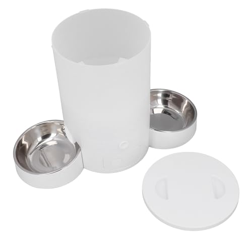 Smart Dual Bowl Pet 3L Automatischer Katzenfutterspender Automatische Futterspender für Zwei Katzen Zeitgesteuerter Katzenfutterspender Fernbedienung Smart Pet Feeder von Zerodis