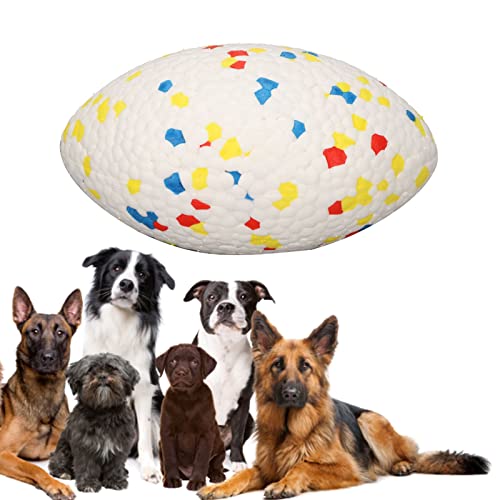 Unzerstörbares Quietschendes Hundespielzeug, Gummi-Hundespielzeugbälle Bissfestes Zähneknirschen Hohe Sprungkraft Interaktive Schwimmende Hundekauspielzeugbälle Pet Dog Ball Fetch Ball Chew Toys von Zerodis