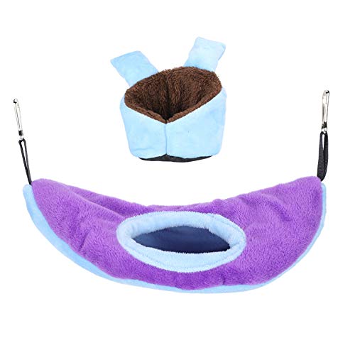 Zerodis 2 Stück/Set Hamster Hängematte Bunt Niedlich warm halten Hängendes Bett Käfig Rest Spielen Sofa Nest für kleines Haustier Meerschweinchen(#2) von Zerodis