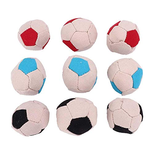 Zerodis 9-teiliges fußballförmiges Katzenminzenspielzeug, niedliche Mini-Plüschtiere Spielzeug Interaktives Training Spielzeug Haustierbedarf für Haustierkatzenkätzchen von Zerodis