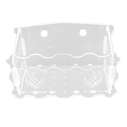 Zerodis Aquarienpflanzenhalter mit Saugnäpfen Aquatic Plant Cup Acryl-Aquarienpflanzenhalter Transparentes Durchlässiges Loch Langlebiger Wasserpflanzentopf mit Saugnapf für Aquarien Zum (M) von Zerodis