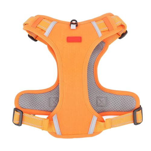 Zerodis Ausbruchsicheres Hundegeschirr für Mittelgroße und Große Hunde, Bequem, Leicht, Verstellbares Design für das Tägliche Spaziergangstraining (ORANGE) von Zerodis