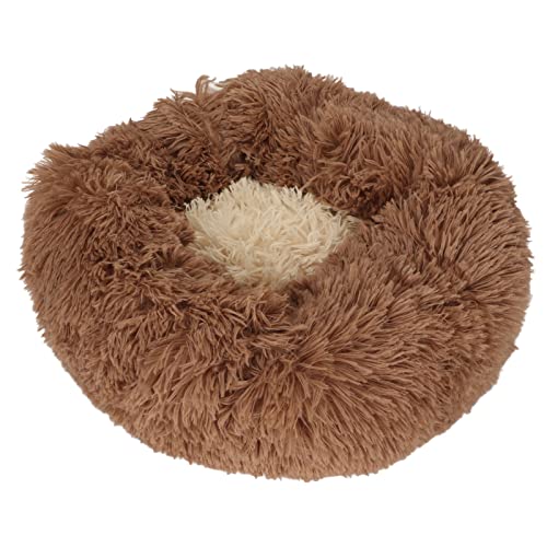 Zerodis Flauschiges Haustierbett, Maschinenwaschbares Katzenbett, Rund, Selbstwärmend, Hält Warm, Flauschiger Plüsch Zum Schlafen für Zuhause (75cm) von Zerodis