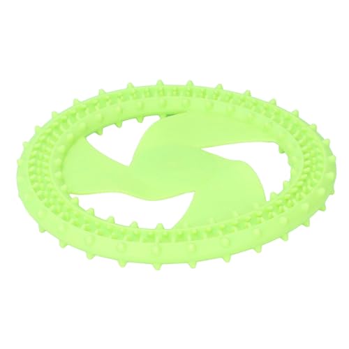 Zerodis Flying Disk Haustier-Sportspielzeug, Zahnreinigung, Interaktives Hunde-Flying-Disc-Kauspielzeug, Angstlinderung, Silikon, Weich, Harmlos für Outdoor-Training (Green) von Zerodis