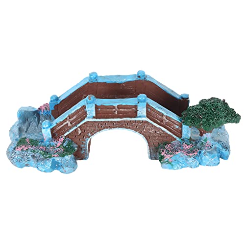 Zerodis Gartendekoration Harz Handwerk Aquarium Bogenbrücke Gartenkamm Simulation Dekorative Harz Aquarium Brücke Ornament für die Landschaftsgestaltung Tiny House Mini Arch von Zerodis